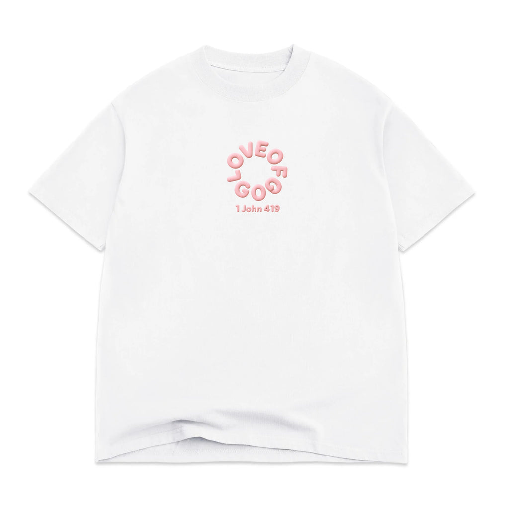 Love Of God – Christian Oversized T-Shirt | 1 John 4:19 Streetwear Tee