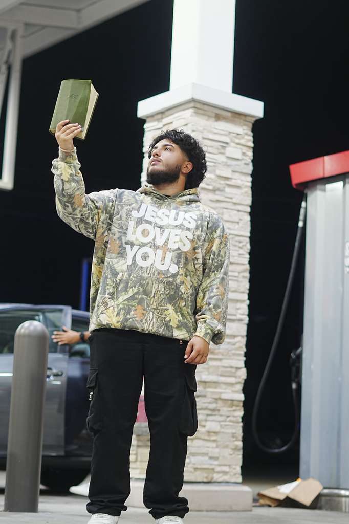 Jesus Loves You Vintage Camo Hoodie