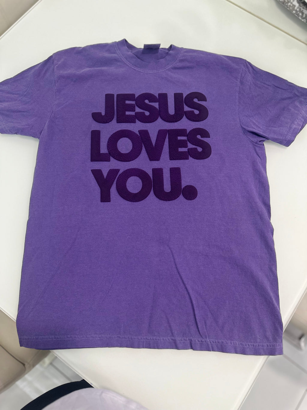 JESUS LOVES YOU short sleeve tone on tone