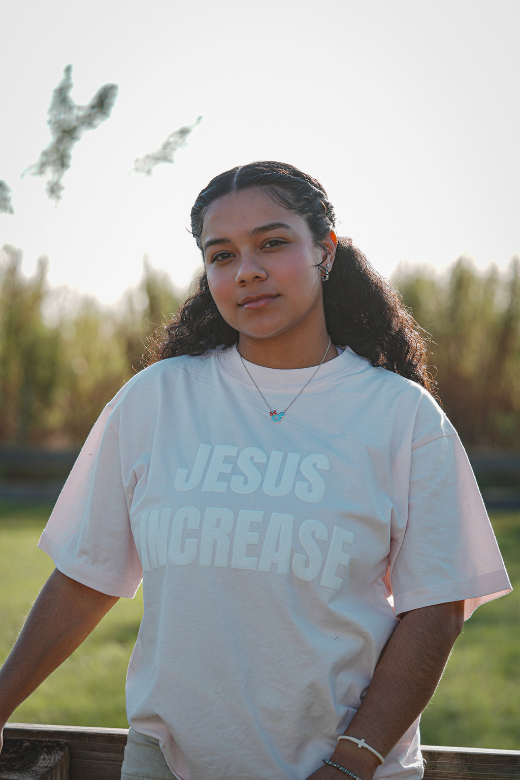 JESUS INCREASE Christian Oversized Box Tee