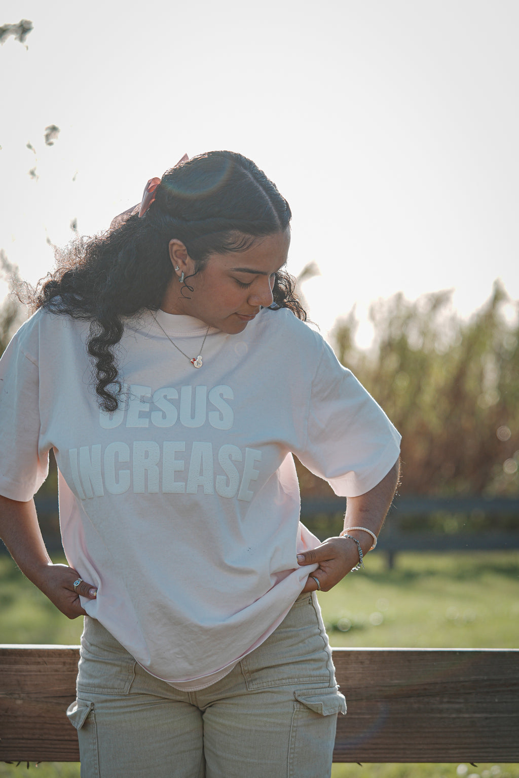 JESUS INCREASE Christian Oversized Box Tee