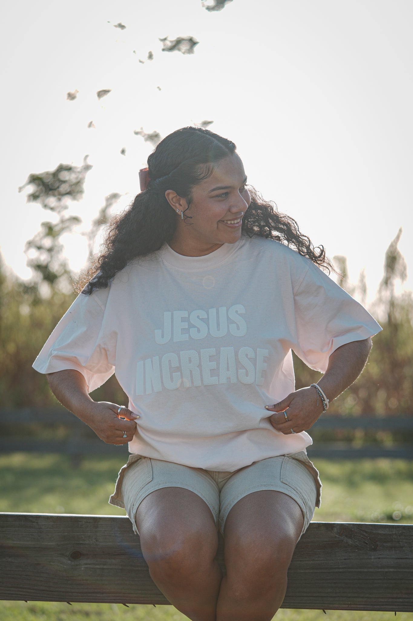 JESUS INCREASE Christian Oversized Box Tee