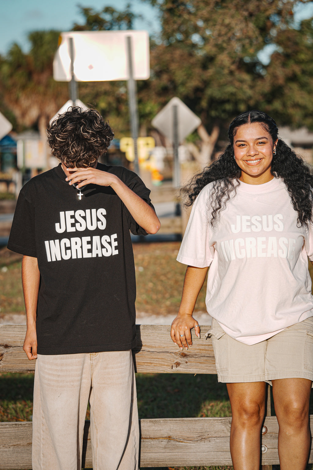 JESUS INCREASE Christian Oversized Box Tee