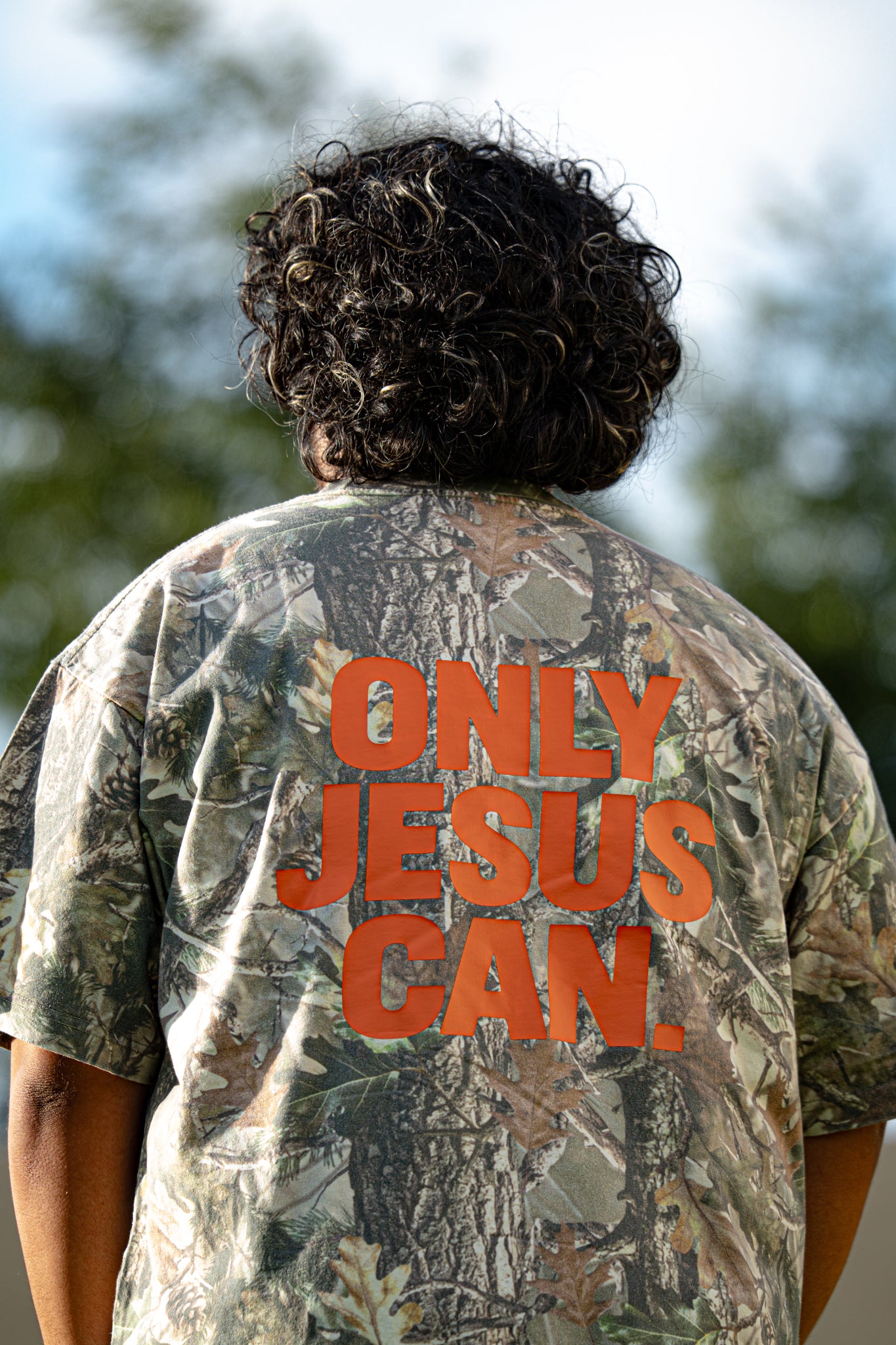 ONLY JESUS CAN – Oversized Heavyweight Camo T-Shirt