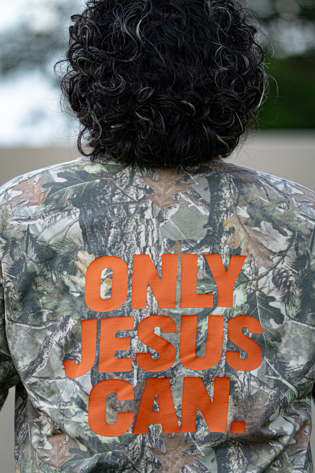 ONLY JESUS CAN – Oversized Heavyweight Camo T-Shirt
