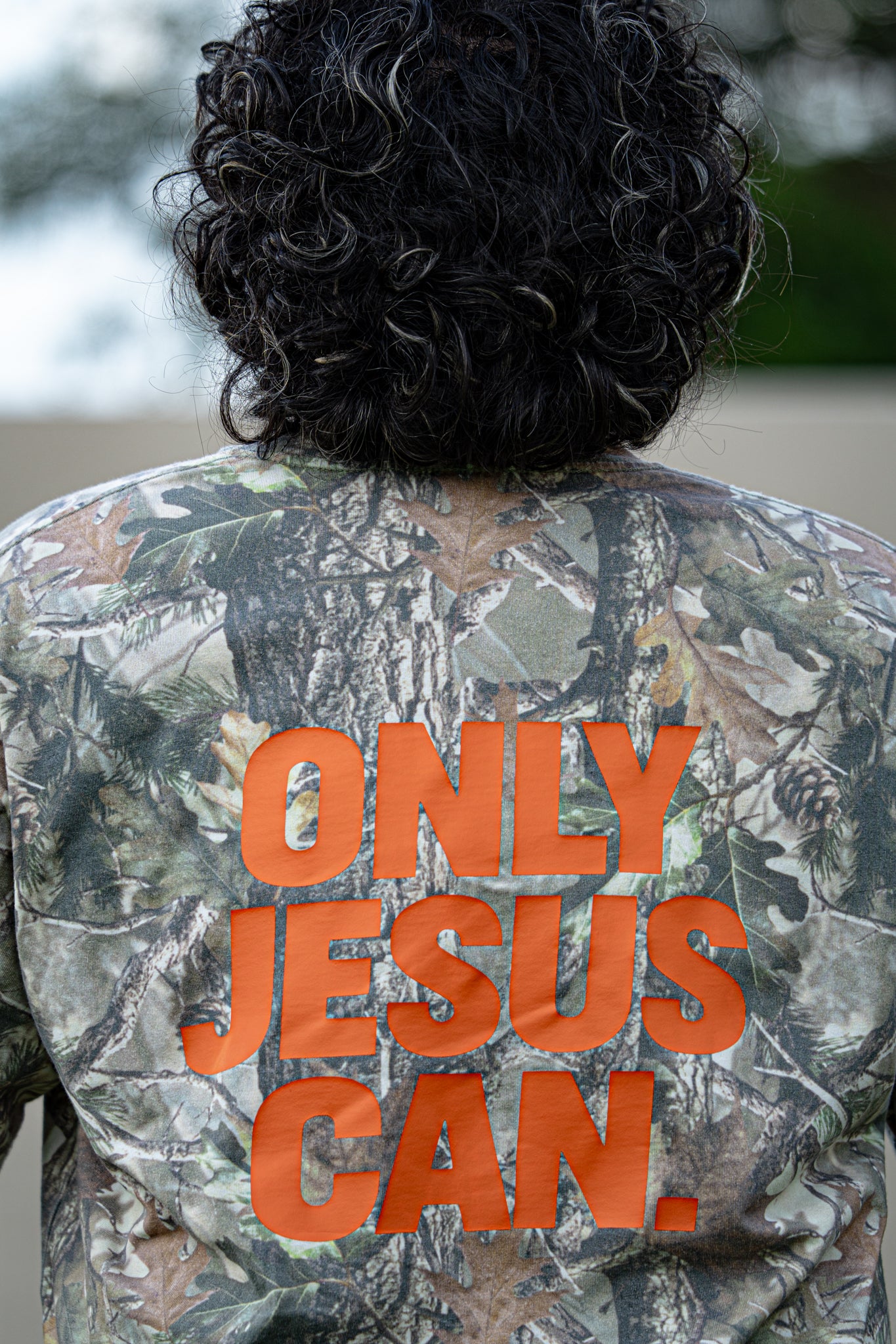 ONLY JESUS CAN – Oversized Heavyweight Camo T-Shirt