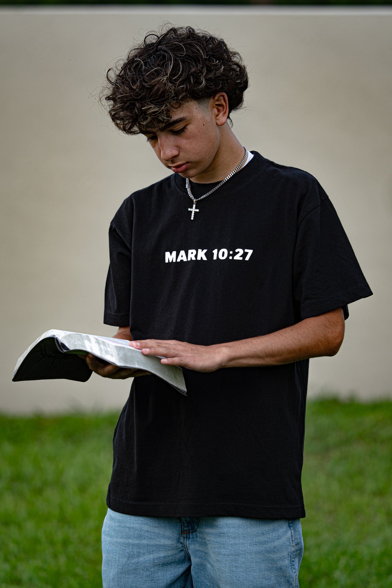 ONLY JESUS CAN. – Black Oversized Heavyweight T-Shirt