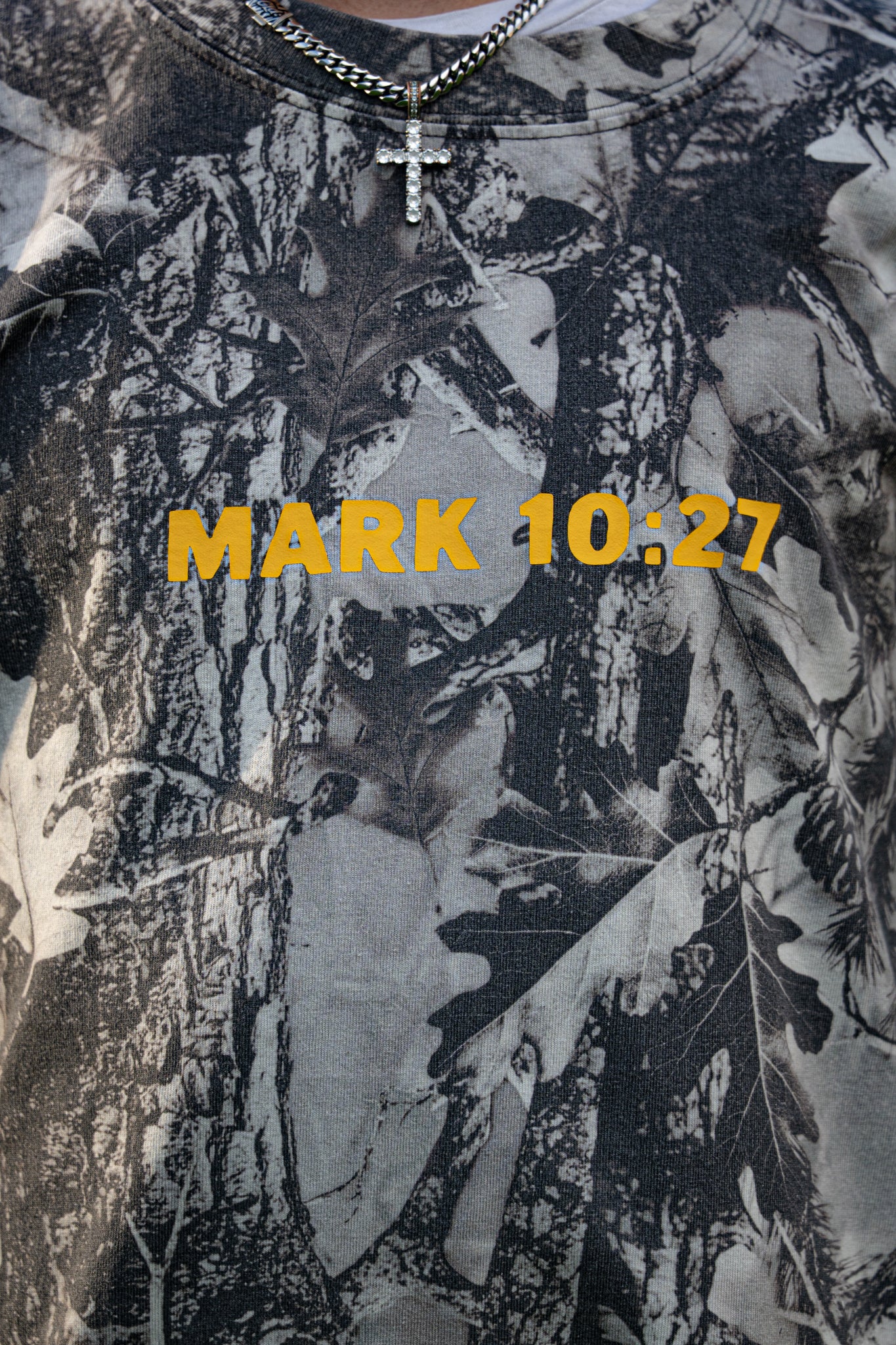 ONLY JESUS CAN. Gray Camo Oversized Heavyweight Tee