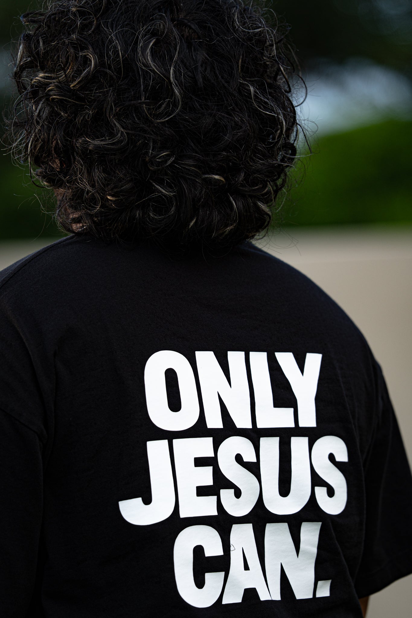 ONLY JESUS CAN. – Black Oversized Heavyweight T-Shirt