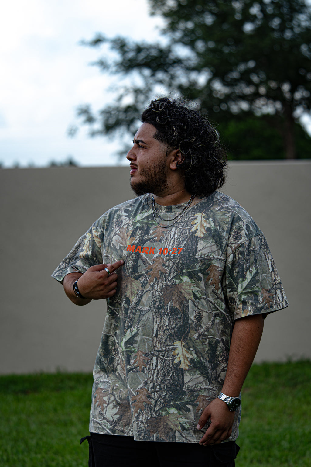 ONLY JESUS CAN – Oversized Heavyweight Camo T-Shirt