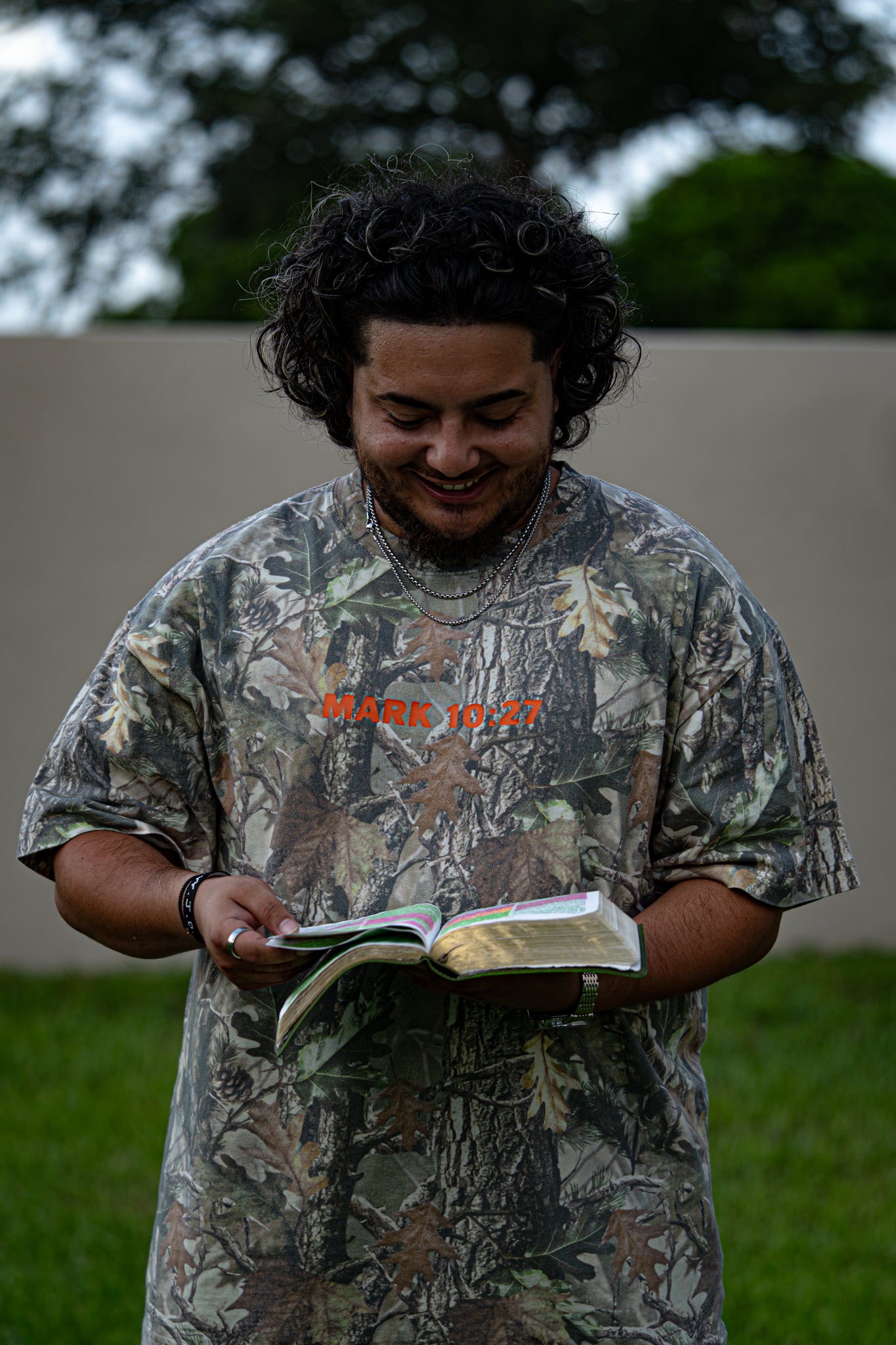 ONLY JESUS CAN – Oversized Heavyweight Camo T-Shirt