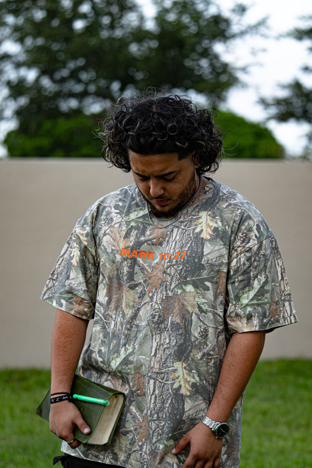 ONLY JESUS CAN – Oversized Heavyweight Camo T-Shirt