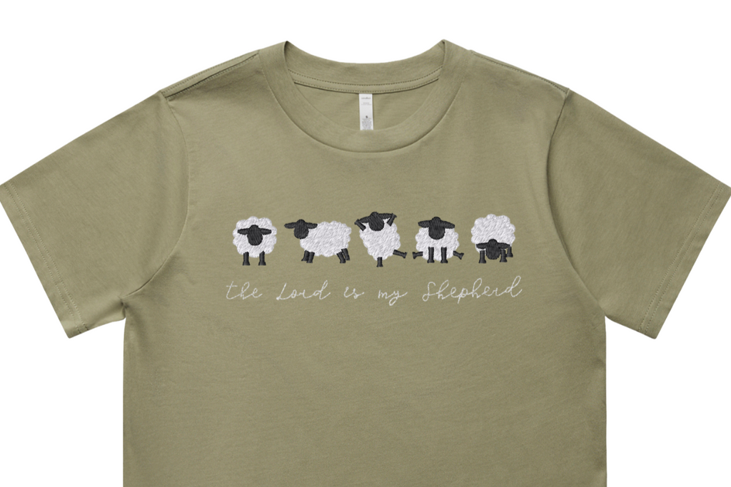 the LORD is My shepherd Embroidery Tee