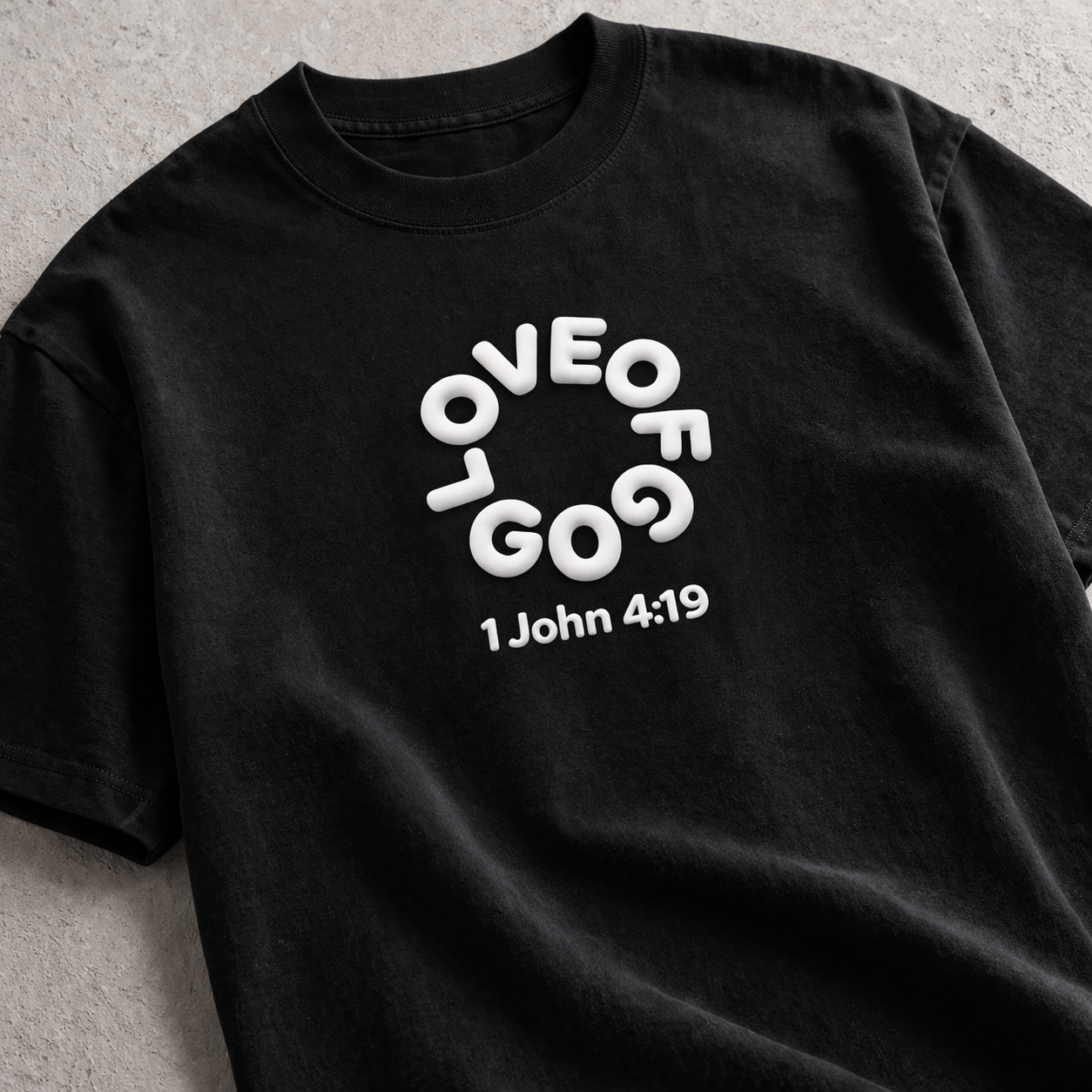 Love Of God – Christian Oversized T-Shirt | 1 John 4:19 Streetwear Tee